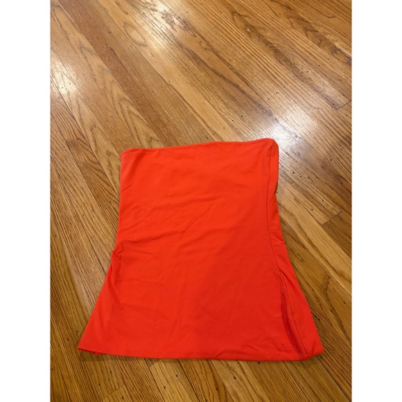 Aritzia Tops - Aritzia Babaton Contour Tube Top Orange Strapless Bodysuit Fabric Large